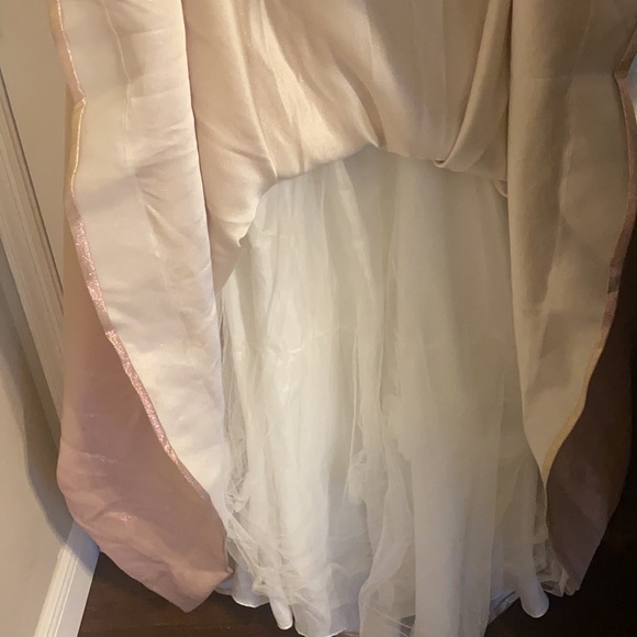 Pink shimmering long dress size 20 - Picture 5 of 8